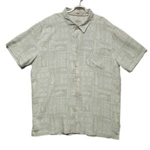 Quiksilver Waterman Collection‎ Mens XXL Tailored Fit Hawaiian Shirt Tiki Fish